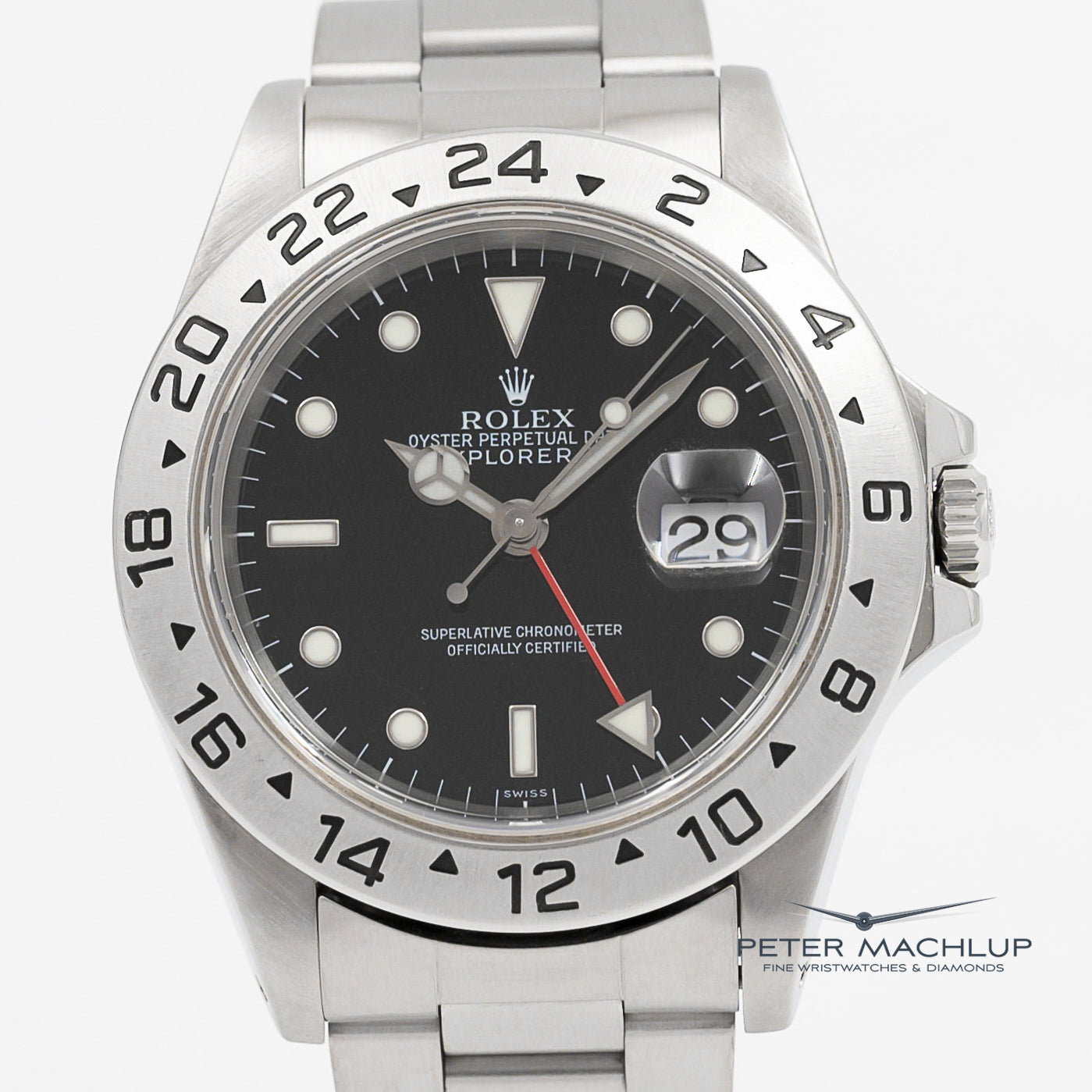 Authentic Rolex Explorer II Ref. 16570 Stainless Steel Watch 1999 - Men's Luxury Sports Timepiece for Travel & Adventure