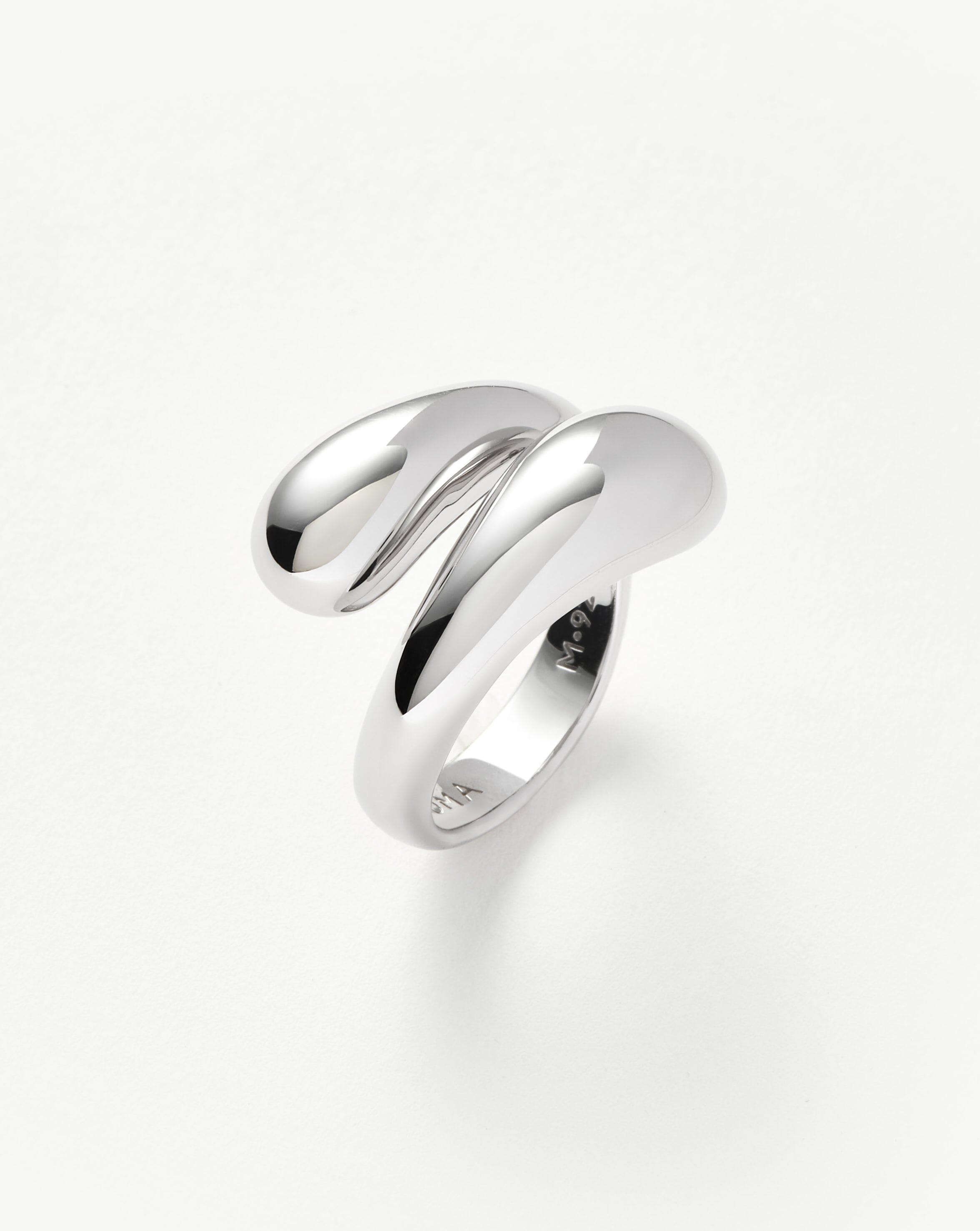 Savi Sculptural Crossover Ring - Sterling Silver Women's Fashion Jewelry | Elegant Stackable Ring for Everyday Wear, Gift Giving & Special Occasions