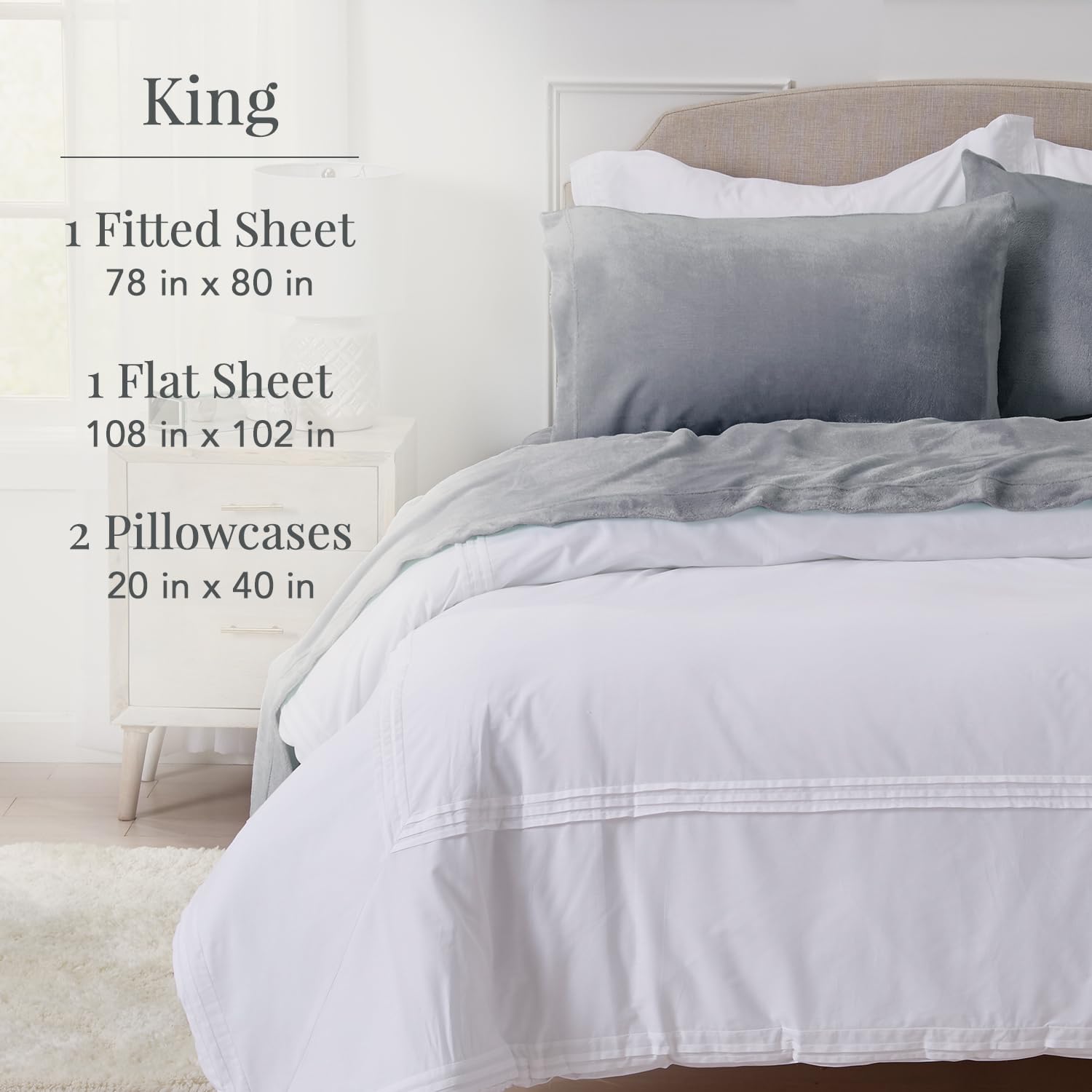 NY Loft Ultra Soft Micro Fleece Sheets Set with 18