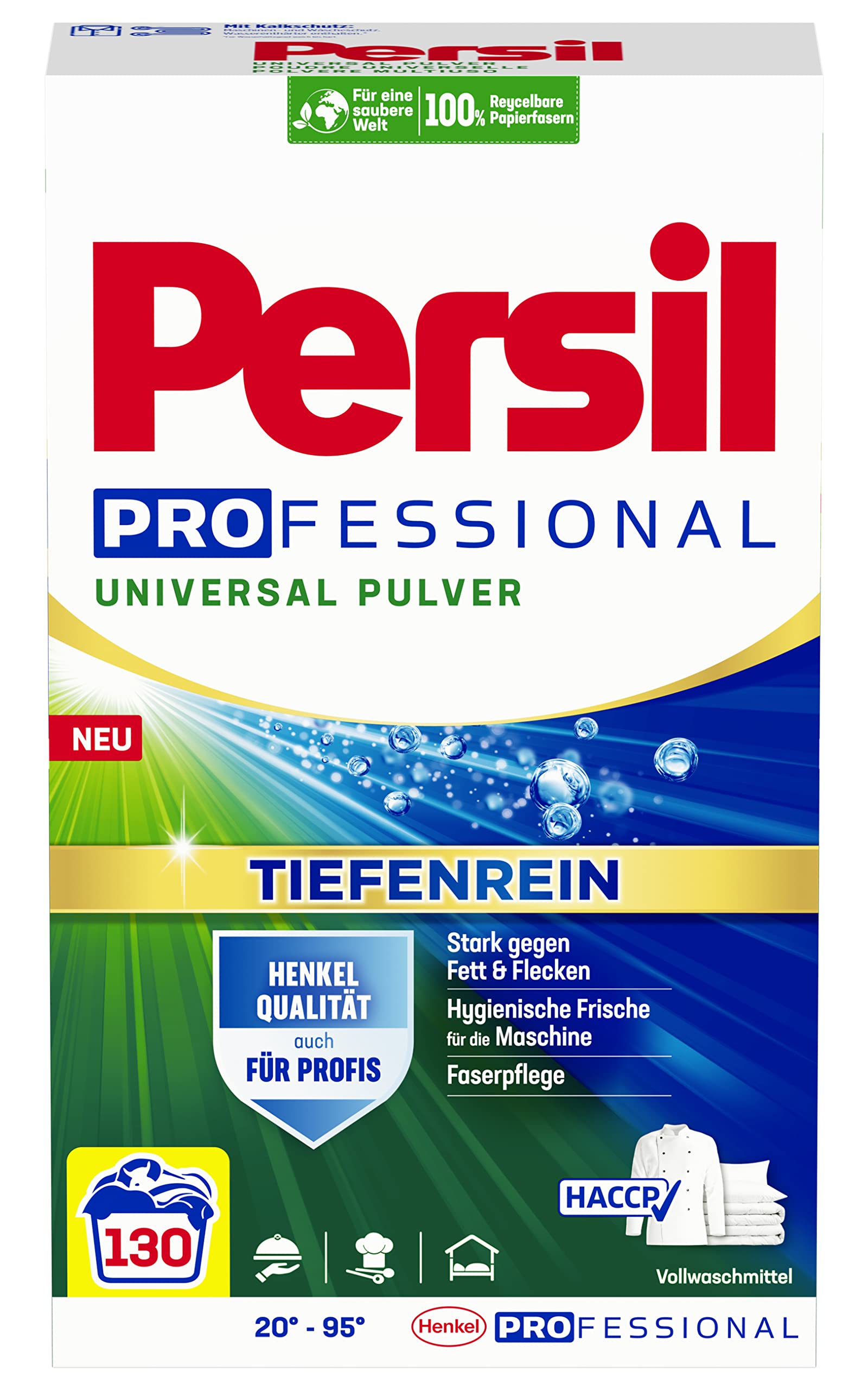 Persil Professional Laundry Detergent Powder - 130 Loads (17.2 lbs/7.8 kg) | Deep Cleaning & Freshness for All Fabrics | Ideal for Families, Gym Clothes & Heavy-Duty Laundry