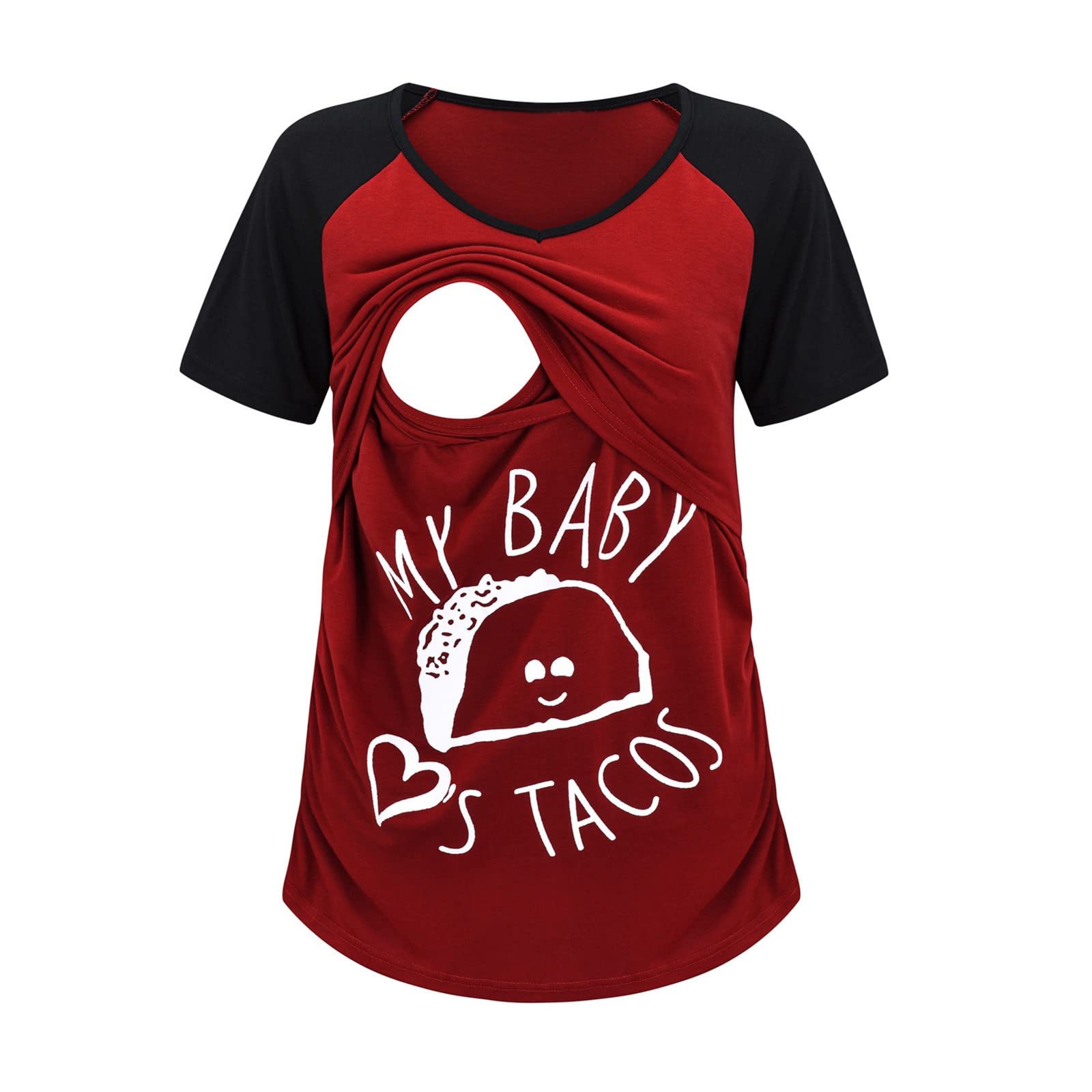 **Nursing Tops for Women - Maternity Breastfeeding Shirts, Summer Short Sleeve Nursing Clothes for Pregnancy & Postpartum - Cute & Comfortable for Daily Wear & Outings**