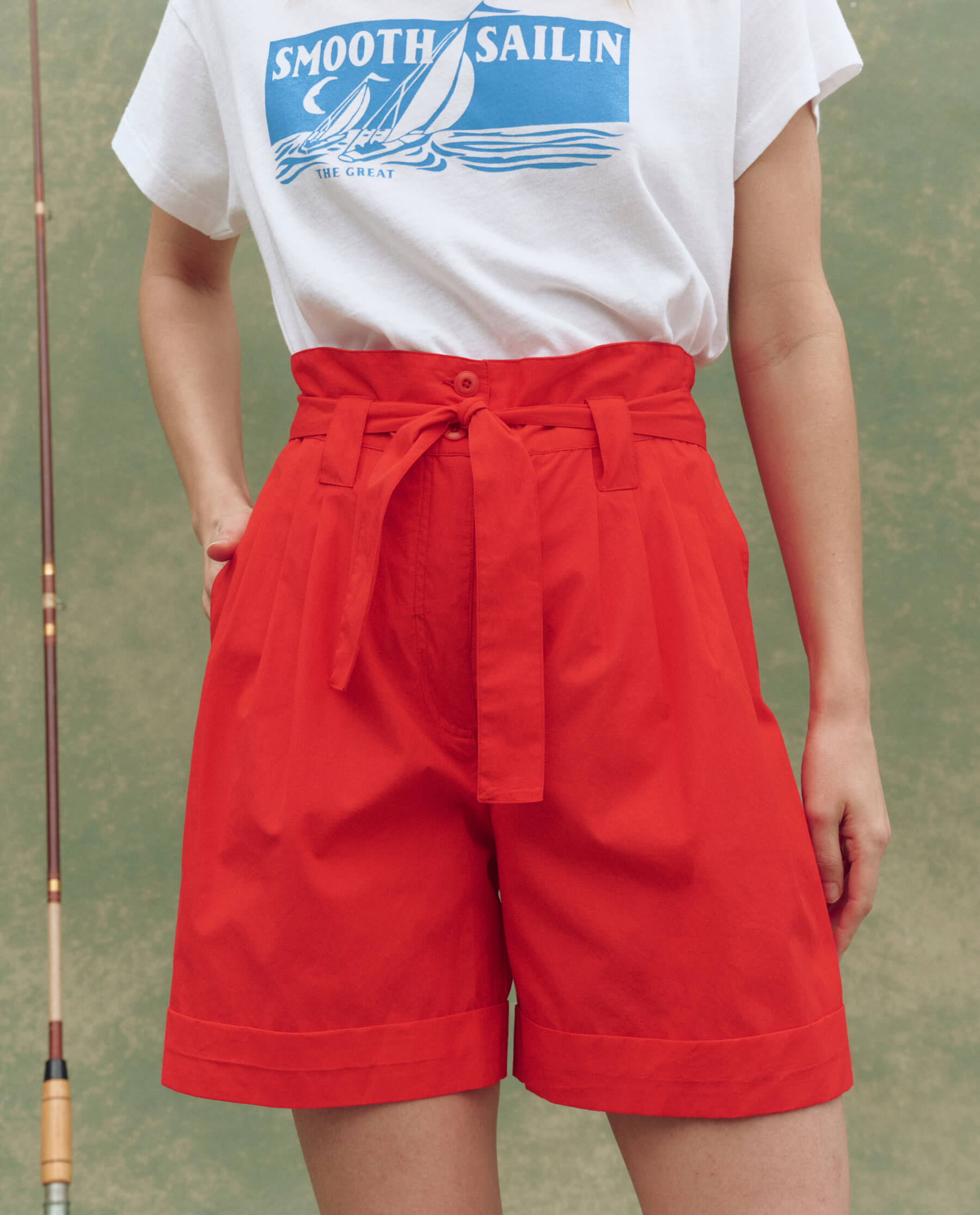 Stylish Pleated Trouser Shorts for Women - Hot Red Color | Comfortable Summer Casual Wear for Outings & Office