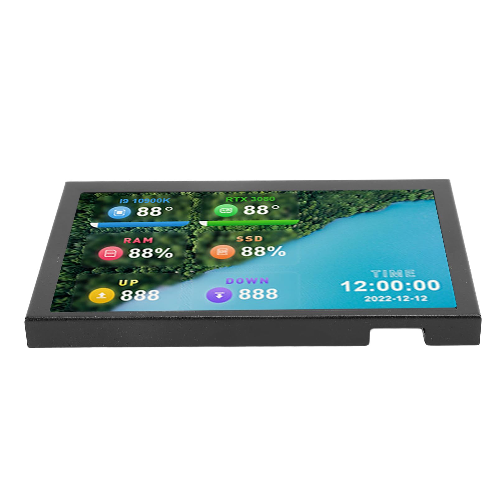Elprico 5 Inch IPS USB Mini Screen - Computer Temp Monitor & PC CPU Data Display - USB C Secondary Screen for Real-Time Temperature Monitoring - Perfect for Gaming Rigs, Workstations, and PC Builds
