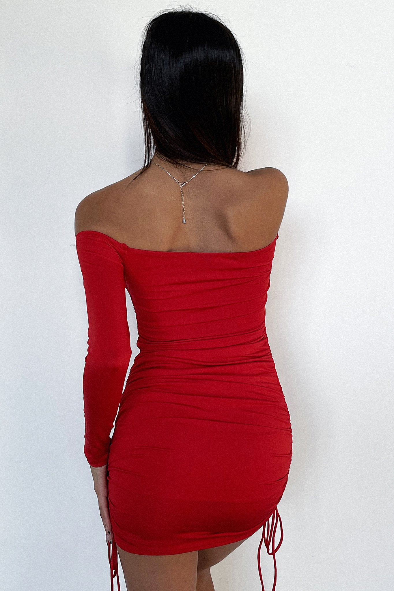 Jamee Women's Long Sleeve Casual Dress in Red - Perfect for Office Wear, Date Nights & Fall Fashion