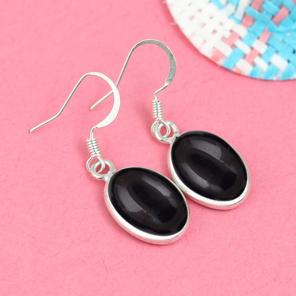 12.40Cts Oval Shape Natural Gemstone Dangle Earrings for Women - Handmade Bohemian Jewelry, Perfect Gift for Mom, Wife, Sister on Birthday, Anniversary & Women's Day - Elegant for Parties, Weddings & Daily Wear