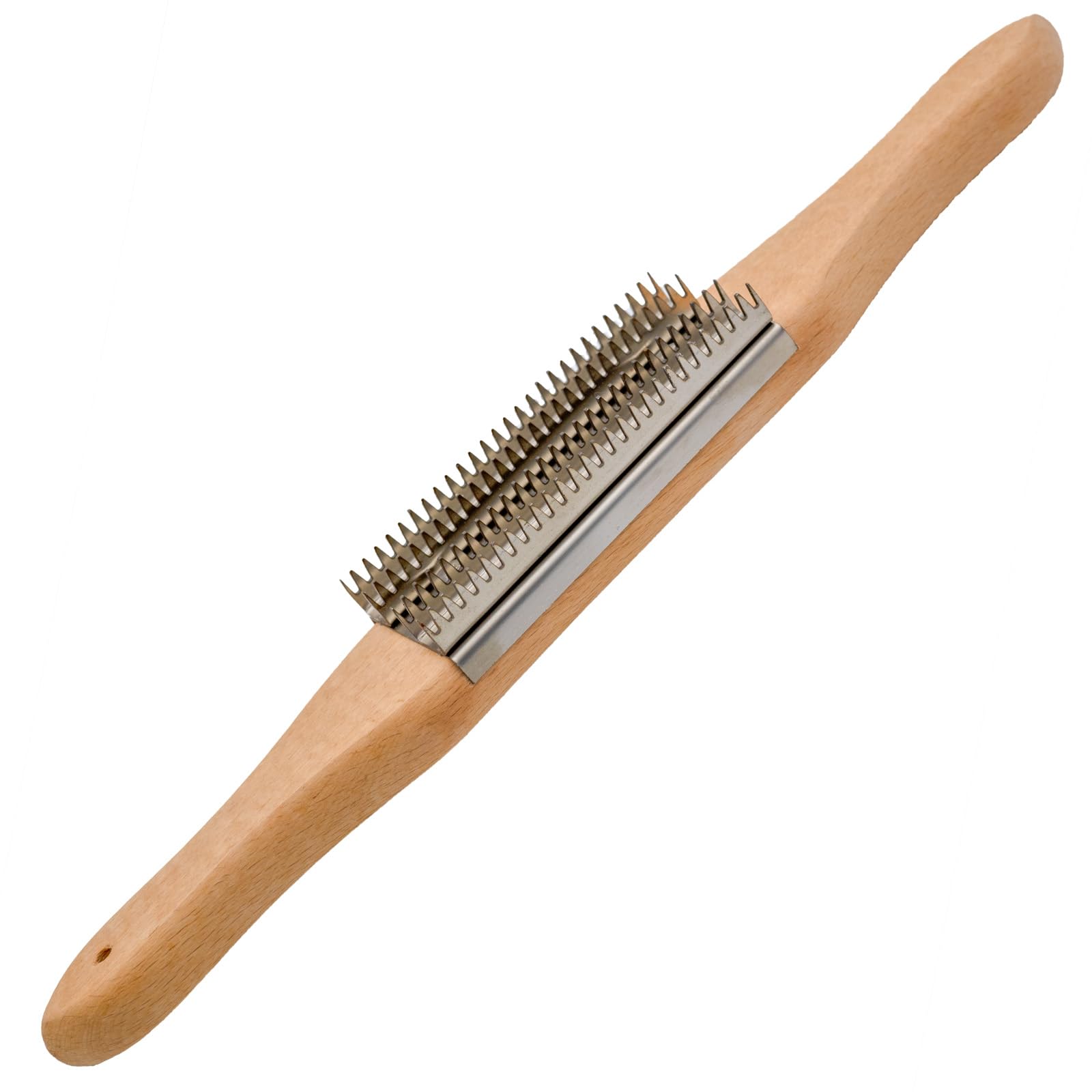 Stainless Steel Buffer Wheel Rake - 4-Row Polishing Tool with Handle for Buffing Wheel Cleaning & Compound Removal - Perfect for Jewelry Making, Metal Polishing & Automotive Detailing