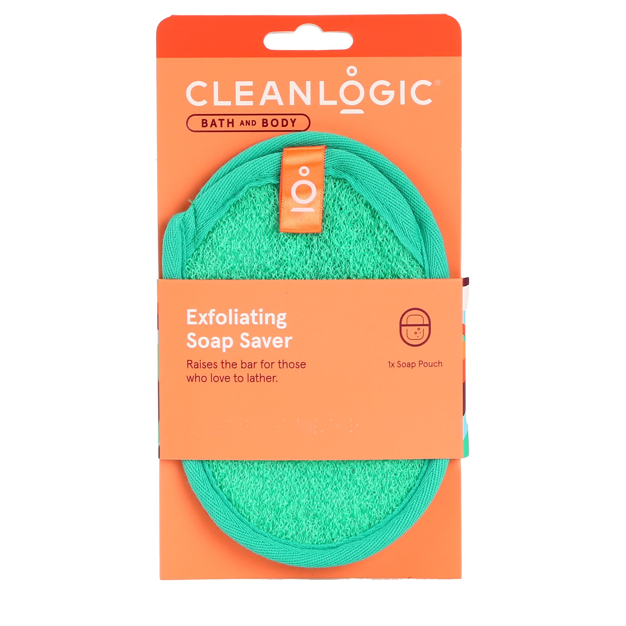 Clean Logic Exfoliating Soap Saver for Bath & Body - Gentle Skin Cleansing & Exfoliation - Perfect for Shower, Bath & Spa Use