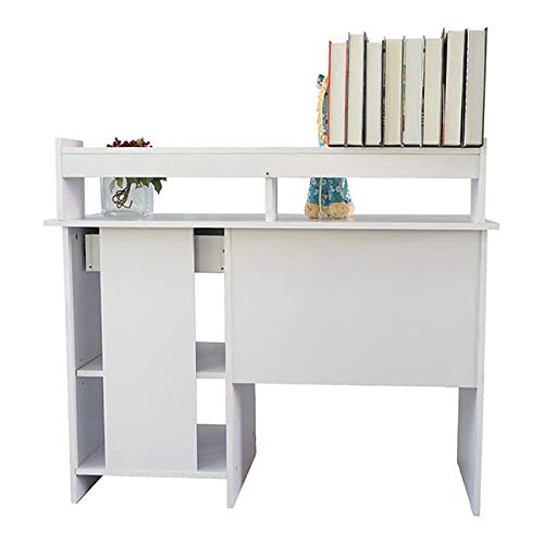 Modern E1 15MM Chipboard Computer Desk - White Home Office Desk for Small Spaces, Gaming & Study - Sturdy Workstation for Laptops & PCs