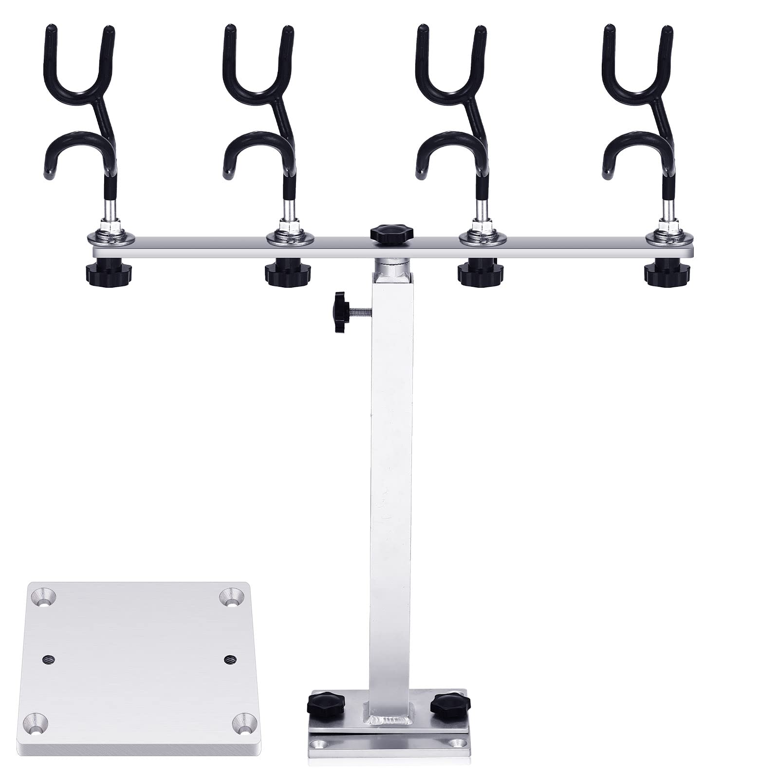 PVC Coated Steel Crappie Rod Holder - 360° Adjustable for Boats & Anglers - Fishing Accessories