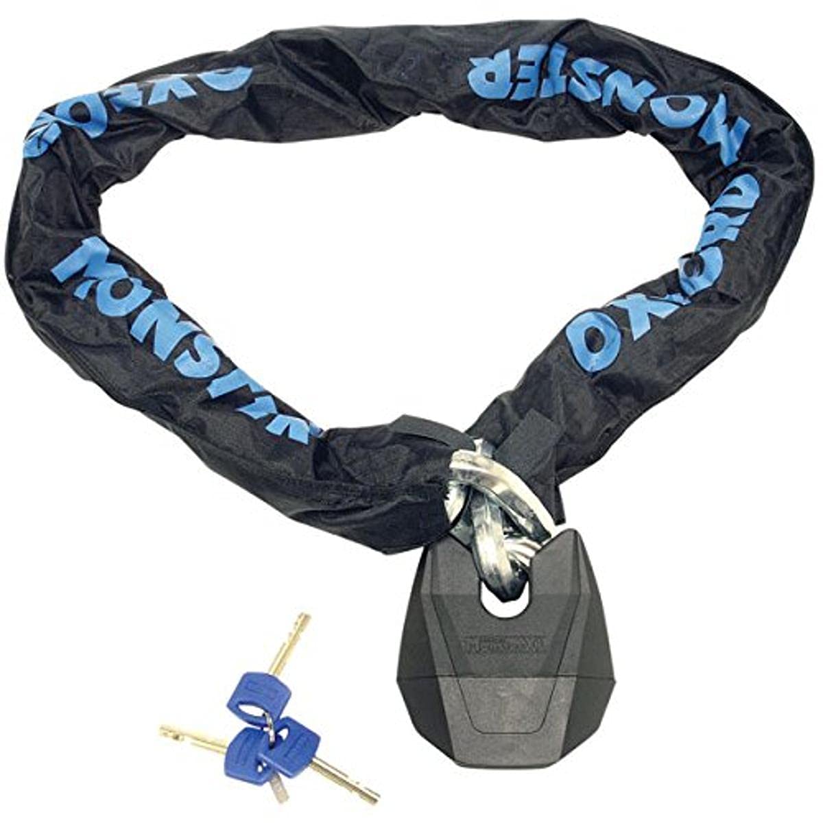Oxford Monster XL Lock and Chain - Heavy Duty Bicycle & Motorcycle Security Lock for Outdoor Use - Secure Your Bike, Scooter, or Motorcycle in High-Theft Areas