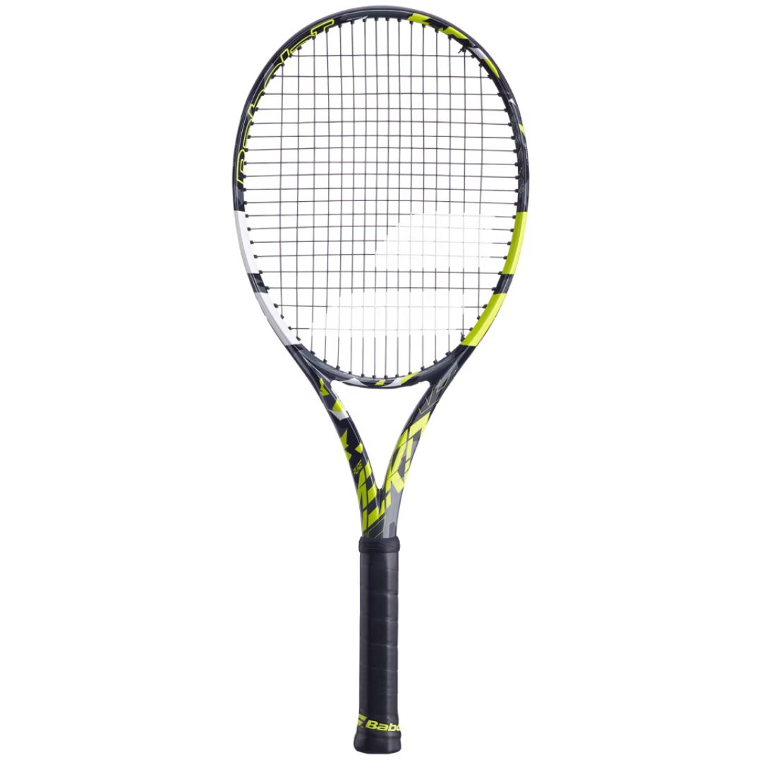 Babolat Pure Aero Mini Tennis Racket for Kids - Lightweight Junior Racquet [Grey/Yellow/Black] | Perfect for Beginners & Backyard Tennis Practice