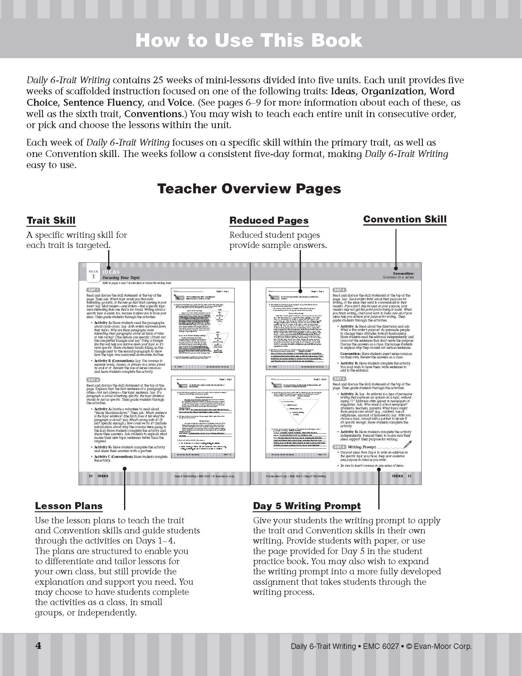 Daily 6-Trait Writing Grade 7 Teacher Edition - Comprehensive Writing Curriculum for Middle School Educators | Classroom Teaching Resource for Seventh Grade English