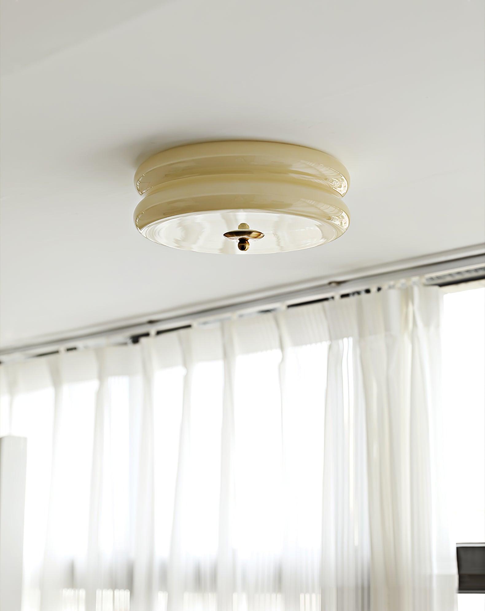 Art Deco Vintage Ceiling Light Fixture - Antique Bronze Finish, Crystal Accents - Perfect for Dining Room, Bedroom, or Foyer Lighting