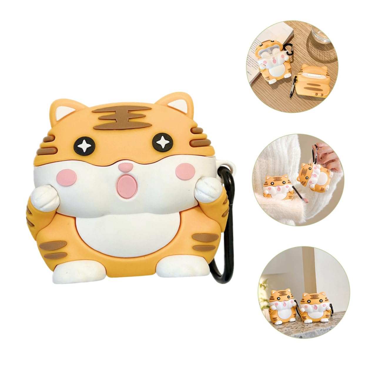 Artibetter 4-Piece Cartoon Headphone Case Set - Cute Earbud Storage Pouch for AirPods, Wireless Earbuds & Headphones - Perfect for Travel, School & Office Organization