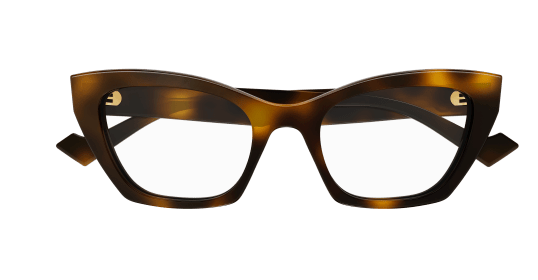 Gucci GG1334O 002 Havana Cat Eye Women's Eyeglasses - Stylish & Trendy Designer Glasses for Women, Perfect for Work, Reading & Fashion Accessories