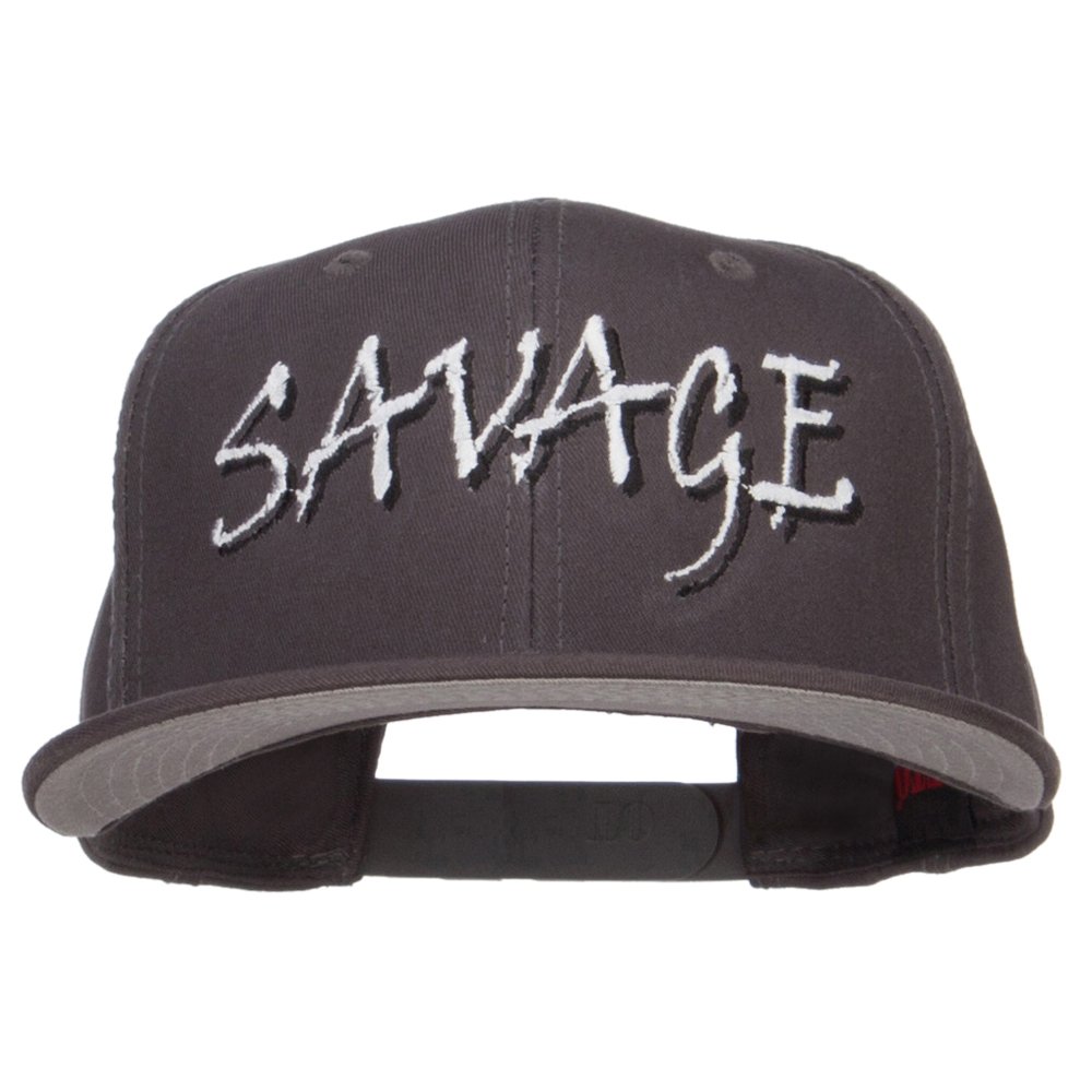 Savage Embroidered Cotton Snapback Hat for Men & Women - Adjustable Baseball Cap - Trendy Streetwear & Casual Fashion Accessory - Perfect for Outdoor Sports, Hip Hop Style, and Everyday Wear