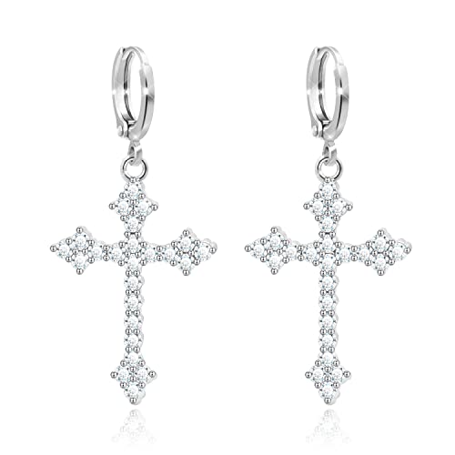 Silver Punk Cross White