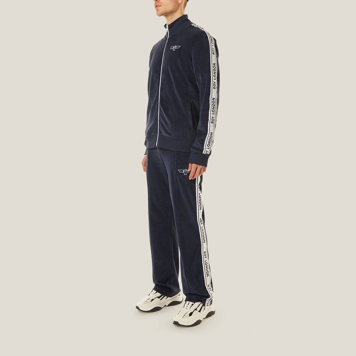Swerve Joggers for Women - Soft Velour Lounge Pants in Navy Blue - Perfect for Yoga, Running & Casual Wear