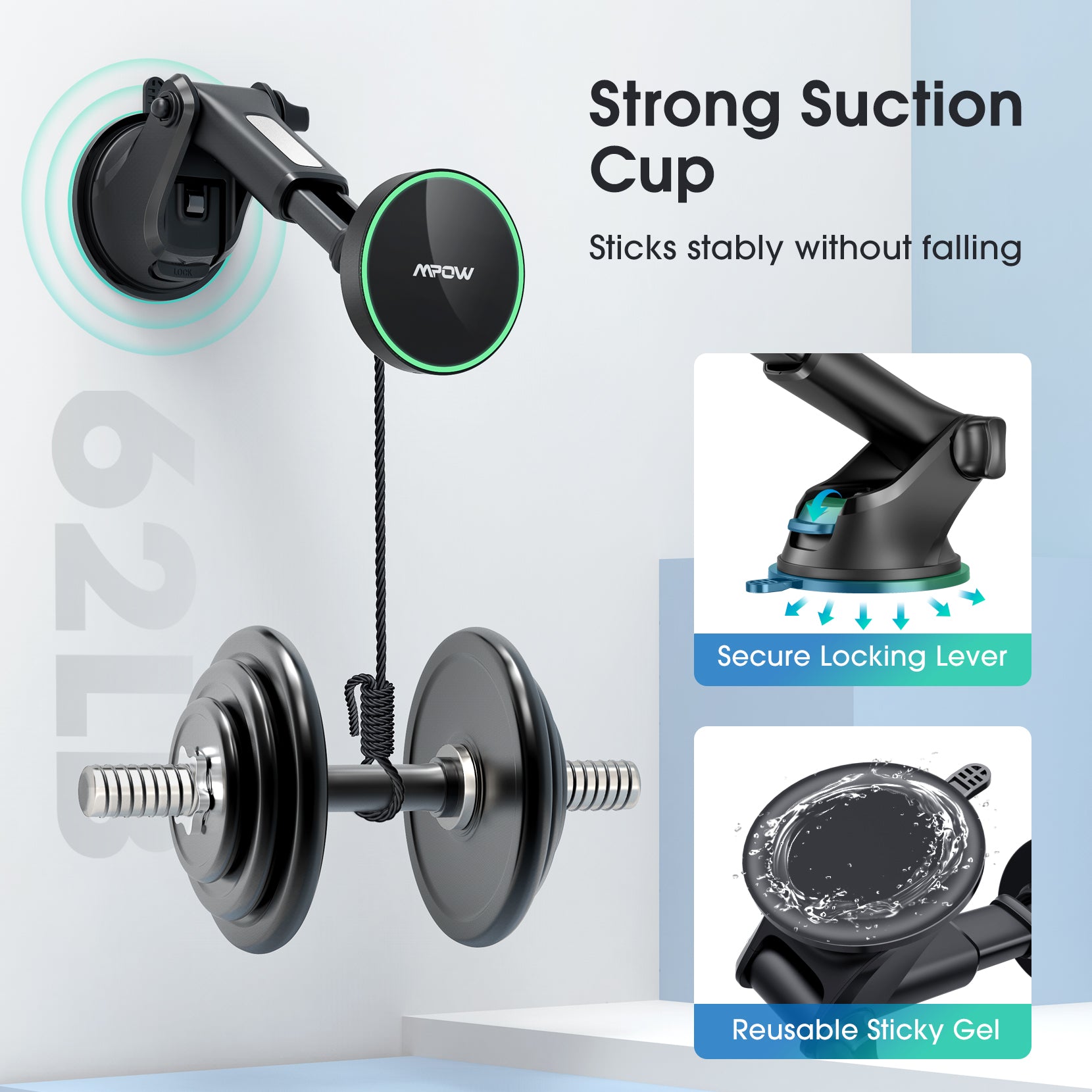 Mpow CA169A Magnetic Wireless Car Charger - Fast Charging for iPhone 12/13/14 Series, Samsung Galaxy S22/S23, Qi-Compatible Phone Mount with Strong Magnet - Perfect for Road Trips & Daily Commuting