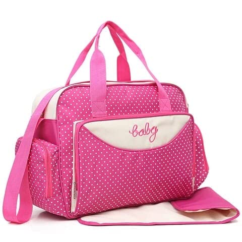 big pink diaper bag