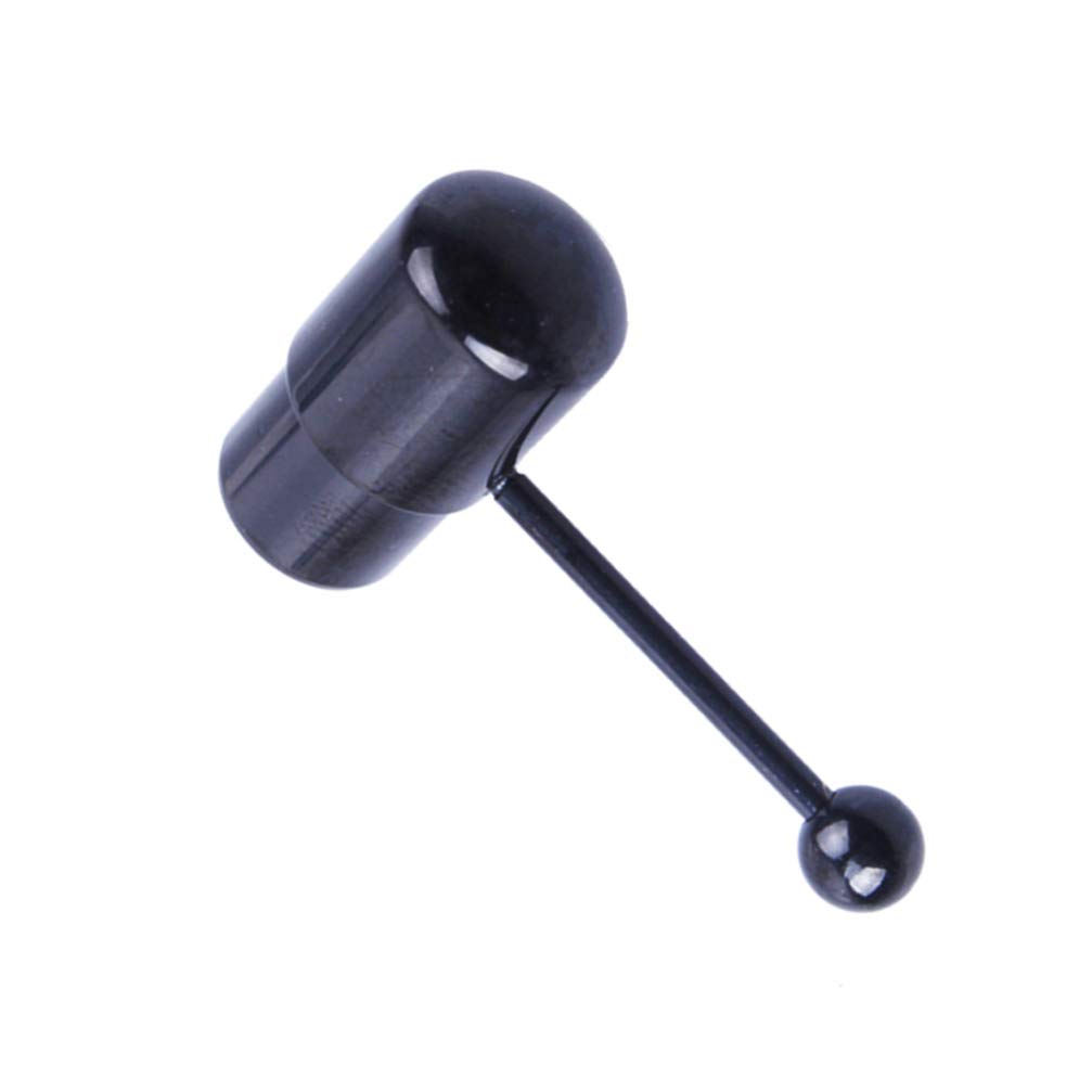 Scicalife Vibrating Tongue Ring - Stainless Steel Straight Barbell Body Jewelry with 2 Batteries | Anodized Prickly Stud for Lip & Tongue Piercing | Perfect for Parties & Nightlife