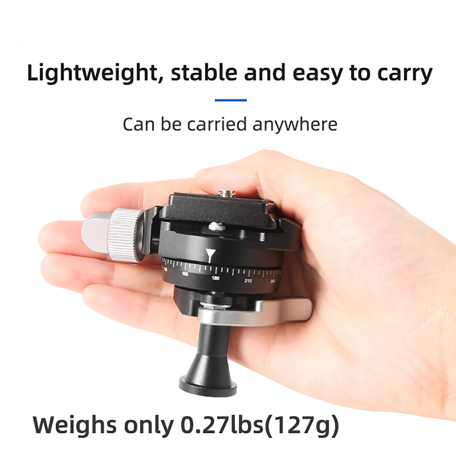 KA18 Mini Panoramic Reverse Ball Head - Aluminum Alloy Gimbal Mount for DSLR & Action Cameras | Portable Camera Stabilizer for Vlogging, Travel & Sports Filming