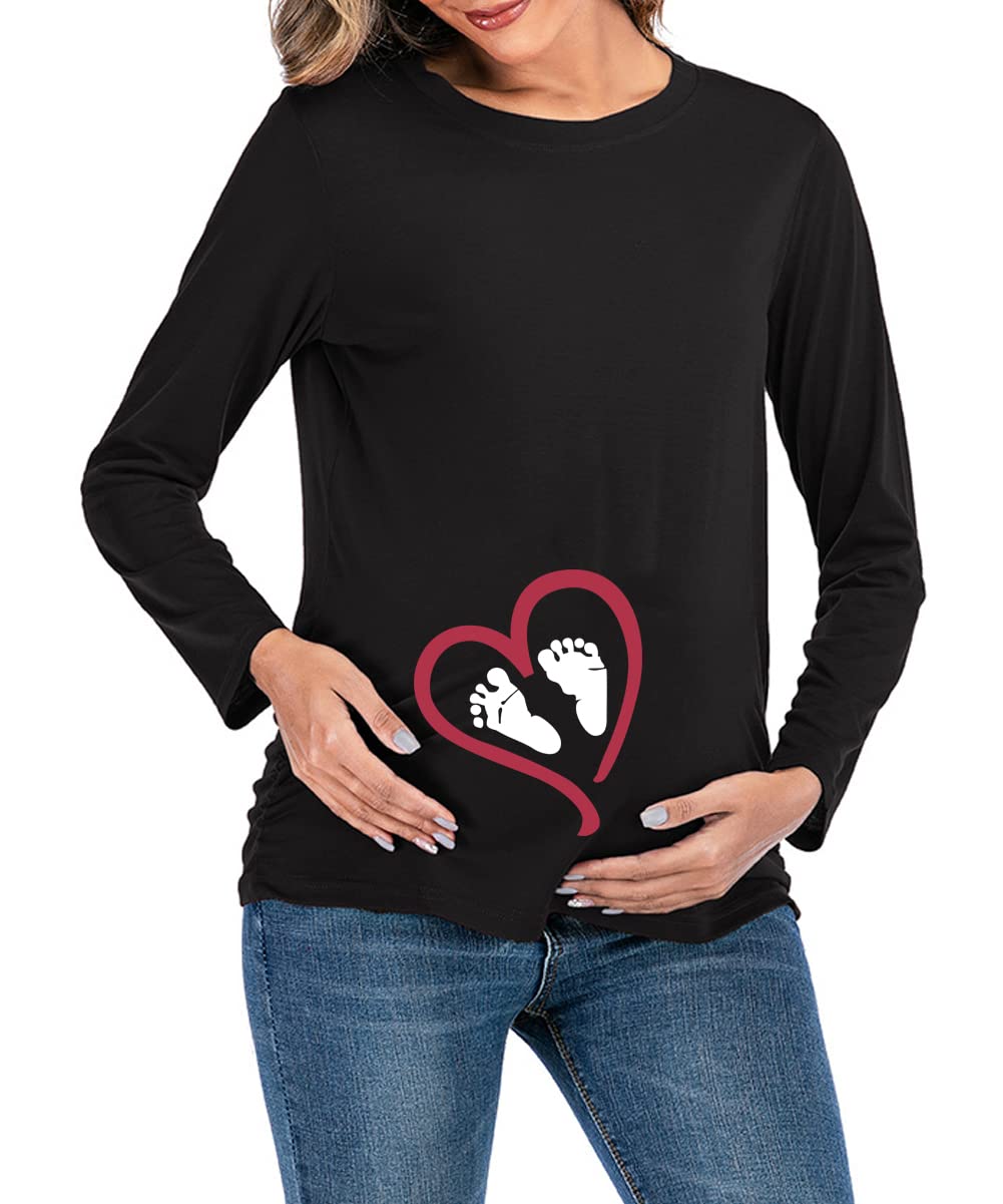 Funny Maternity T-Shirt for Women - Long Sleeve Pregnancy Shirt with Humorous Design | Perfect for Baby Showers, Gender Reveals & Pregnancy Announcements