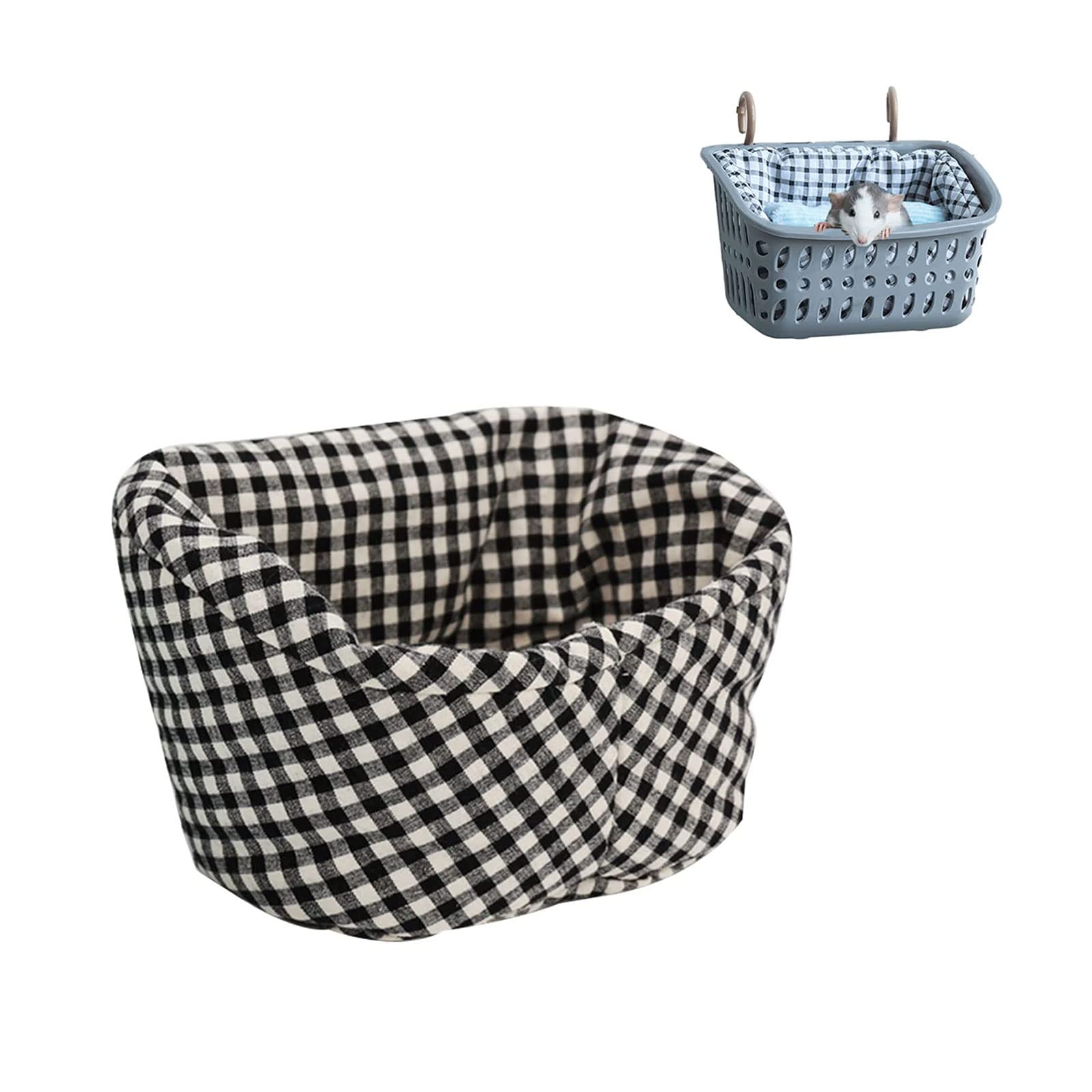 JWShang Chew-Proof Small Rat Hammock - Warm Hanging Bed for Rats, Mice, Guinea Pigs, Chinchillas, Sugar Gliders & Ferrets - Durable Cage Accessories for Small Animals - Perfect for Cozy Napping & Playtime in Cages