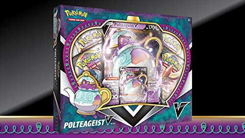 Pokemon TCG: Polteageist V Box - Collectible Trading Card Game Set with Foil Cards & Booster Packs | Perfect for Pokemon Fans, Collectors, and Competitive Players (Multicolor)