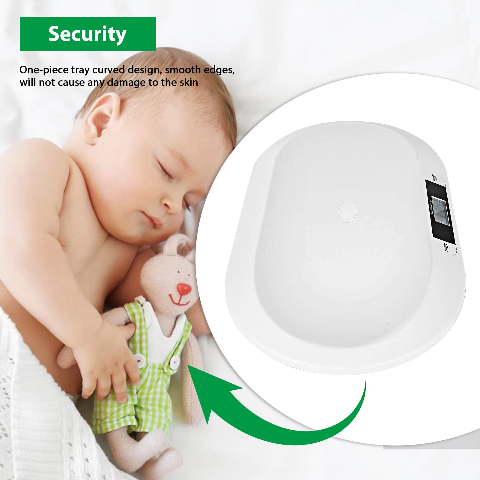 BALLSHOP 20kg Digital Baby Scale & Pet Scale - Accurate Electronic Weighing for Infants, Toddlers, Dogs & Cats - Track Growth Progress at Home or Veterinary Clinic