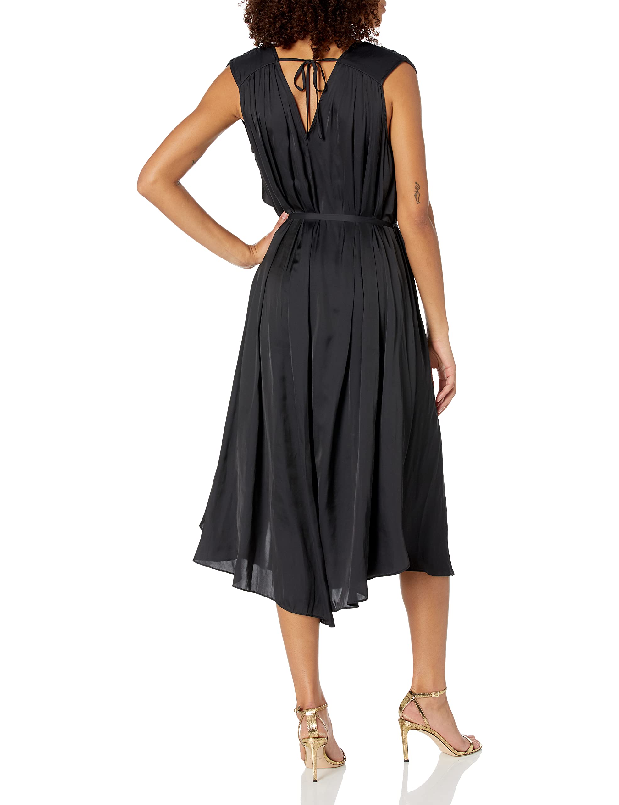 Ramy Brook Women's Kaisley Dress - Flowy Summer Midi Dress with V-Neck & Ruffle Sleeves for Casual Outings, Beach Vacations & Date Nights