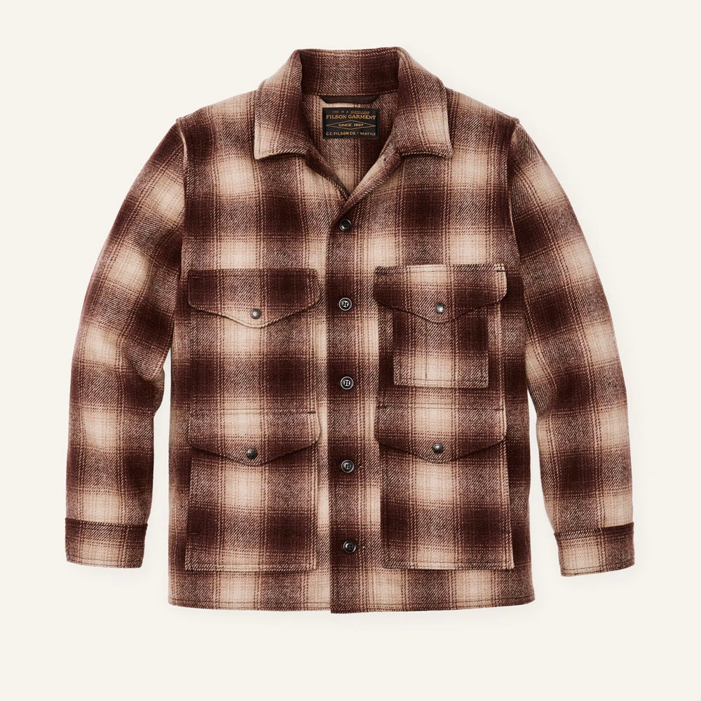 Men's Mackinaw Wool Cruiser Jacket - Heavyweight Winter Coat for Outdoor Hunting & Hiking | Warm Water-Resistant Wool Jacket for Cold Weather Adventures