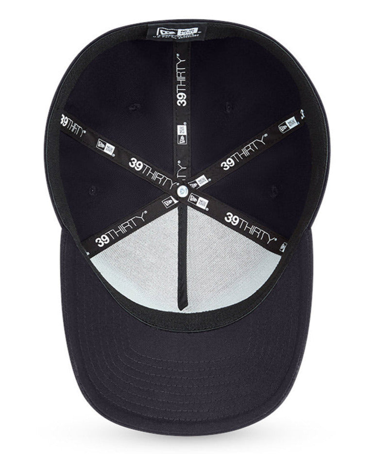 Tottenham Hotspur New Era 39Thirty Stretch Fit Baseball Cap - Navy Blue Wordmark Line Print for Men & Women | Perfect for Football Fans, Sports Events & Casual Wear