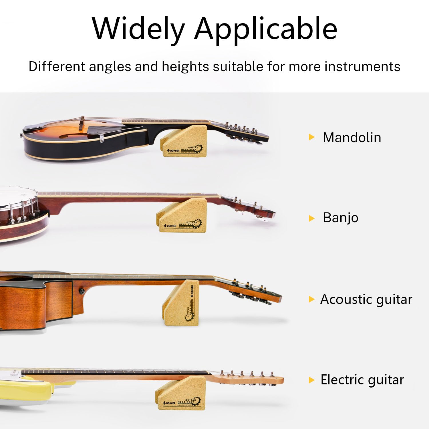 Donner Guitar Neck Rest Cradle - Ergonomic Guitar Bench Support Pillow for String Changing, Repair & Cleaning | Perfect for Guitar Workstations & Music Studios (Ideal for Luthiers & Guitar Maintenance)