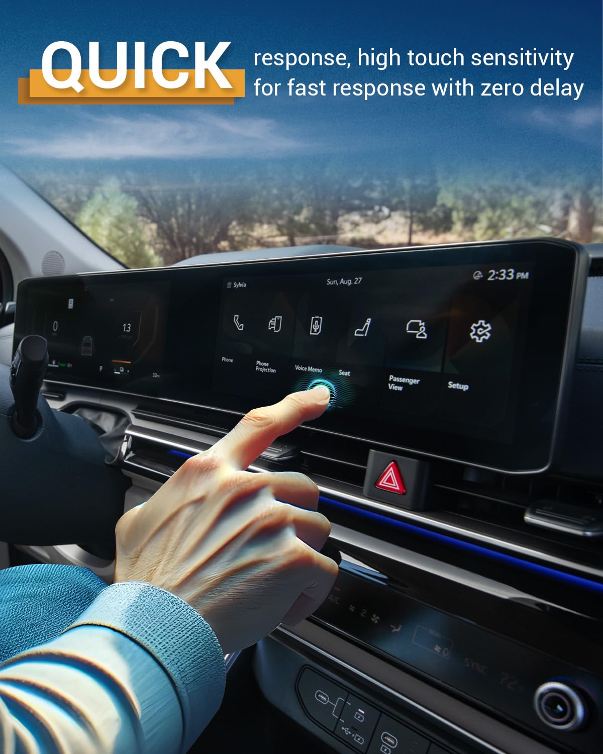 2025 Kia Carnival Screen Protector - 4 Pack for 24-inch Panoramic Display & Climate Control Screen | Compatible with LX, EX, SX & SX Prestige Trims | Anti-Scratch & Bubble-Free Protection | Perfect for Road Trips & Daily Commuting