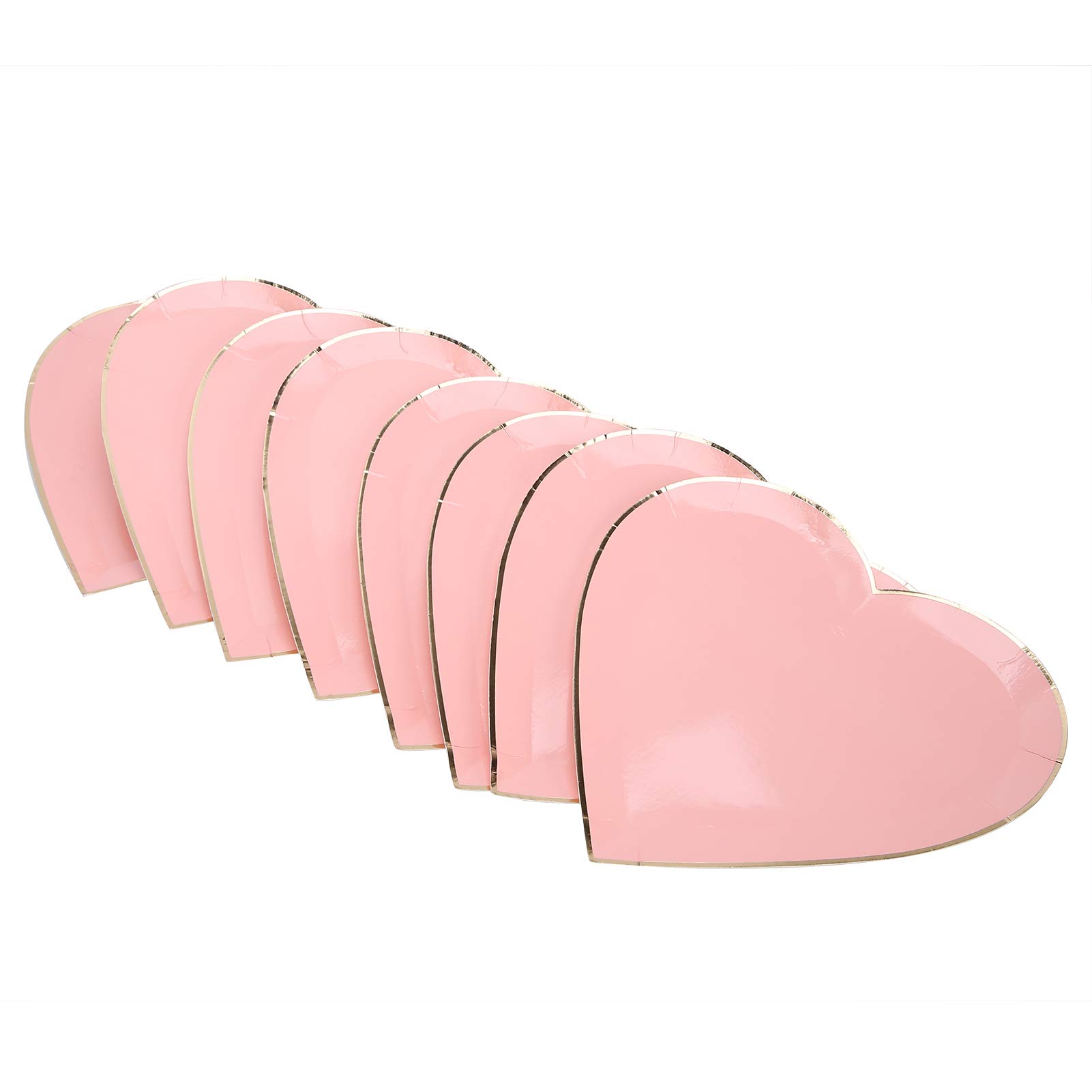 Valentine's Day Heart-Shaped Paper Plates - 20 Pack Pink Disposable Party Plates for Candy, Desserts & Romantic Dinners - Perfect for Valentine's Party Decorations, Anniversary Celebrations & Couples Date Nights