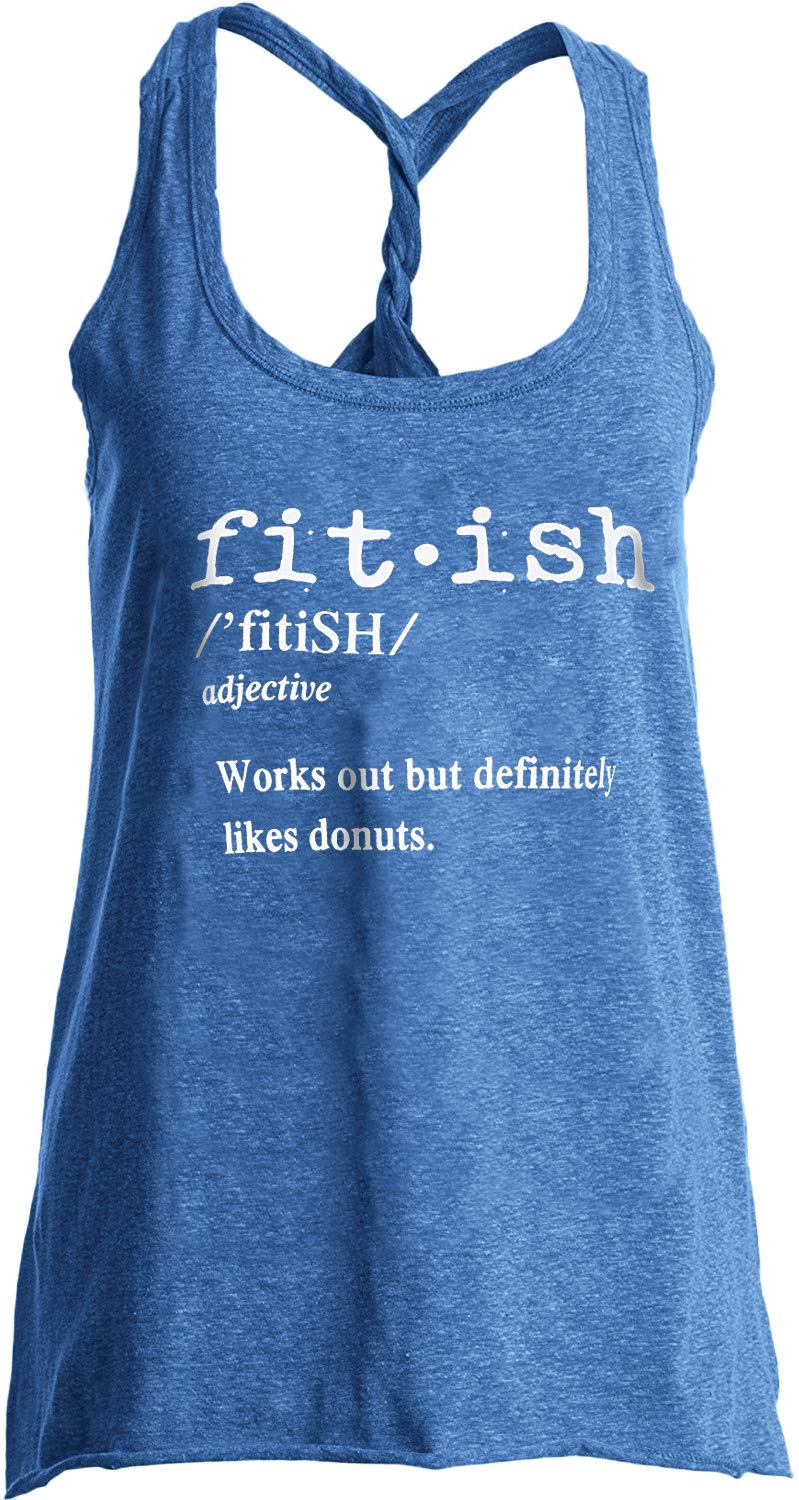 IRISGOD Women's Workout Tank Top - Summer Graphic Twisted Back Gym Sleeveless Shirt for Yoga, Running & Fitness Training