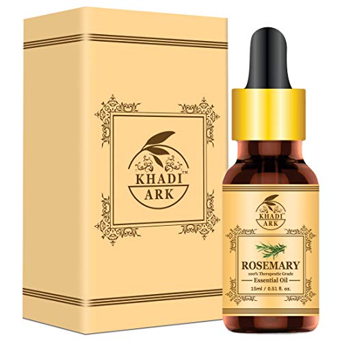 Khadi Ark Rosemary Essential Oil for Hair Growth - Anti Hair Fall Treatment, Baldness Prevention & Beard Growth - 15ml - Natural Hair Care for Men & Women - Perfect for Daily Scalp Massage & Nourishment
