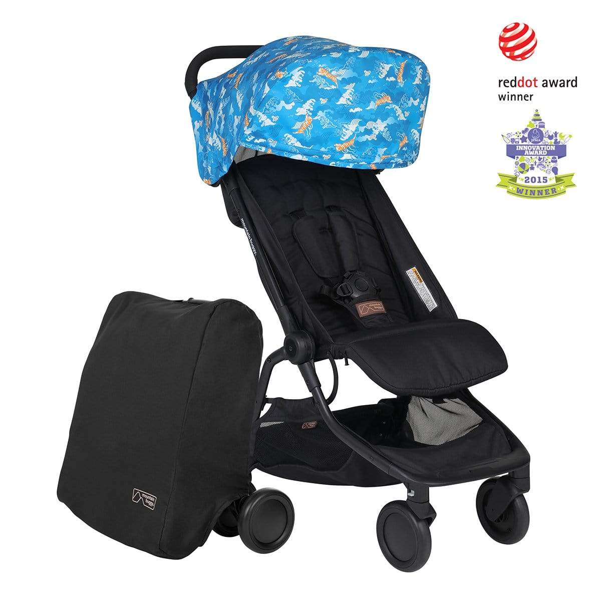 Mountain Buggy Nano V3 Lightweight Compact Travel Stroller - Perfect for Airplanes, City Walks & Outdoor Adventures