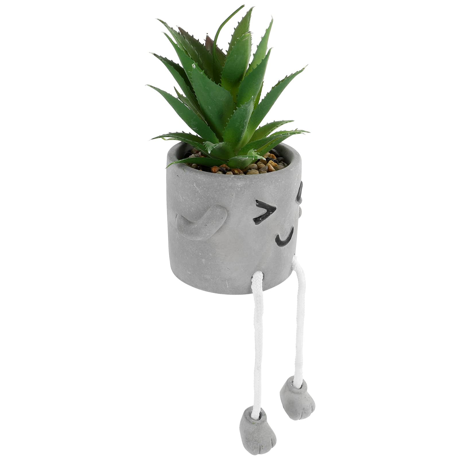 LIOOBO Artificial Succulents in Pots - Mini Fake Plants for Home, Office & Bathroom Decor