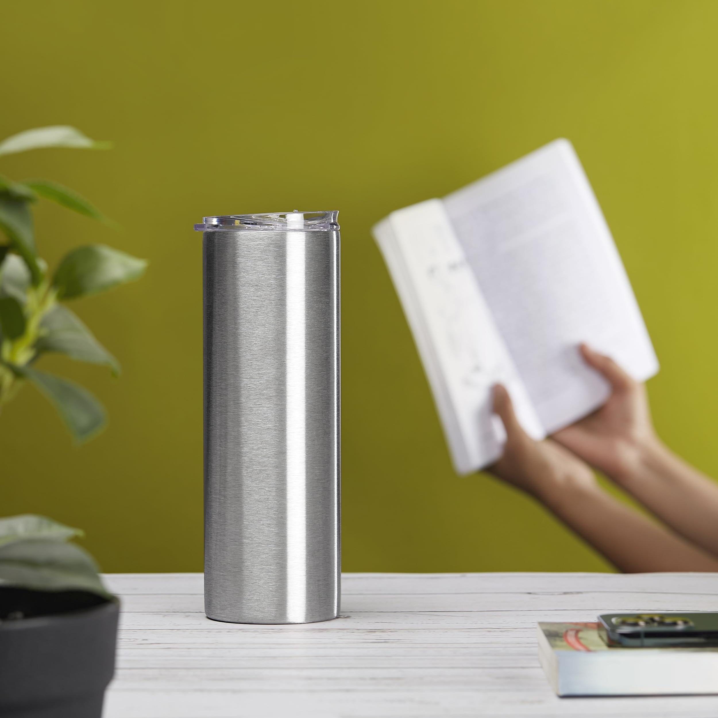 Makerflo 30 oz Skinny Stainless Steel Detash Tumbler with Lid & Straw - Bulk Pack of 25 | DIY Craft Ready for Epoxy, UV DTF, Vinyl & Laser Engraving | Perfect for Personalized Gifts, Promotional Items & Custom Drinkware for Weddings, Parties & Corporate Events