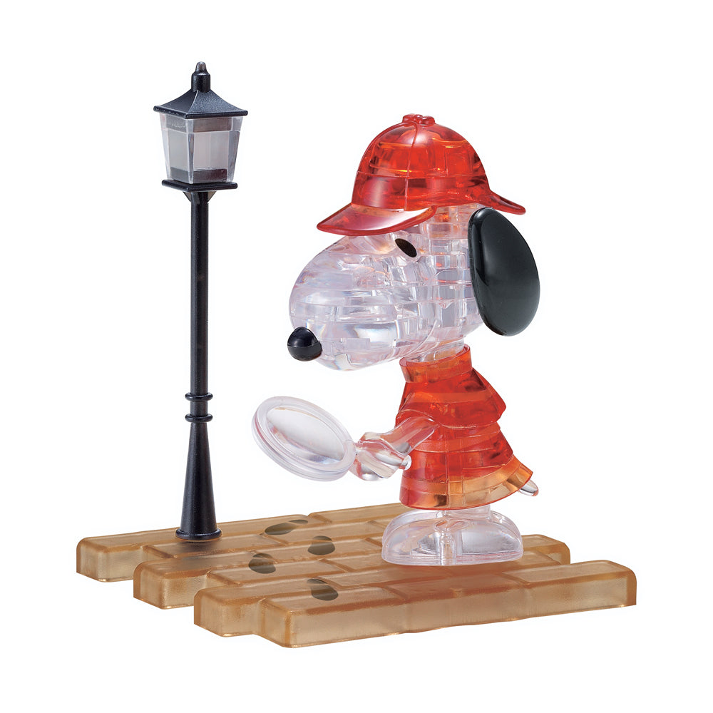 BePuzzled Peanuts Detective Snoopy 3D Crystal Puzzle - 34 Piece Brain Teaser for Adults & Teens | Fun Collectible Gift for Snoopy Fans | Perfect for Family Game Nights & Puzzle Enthusiasts