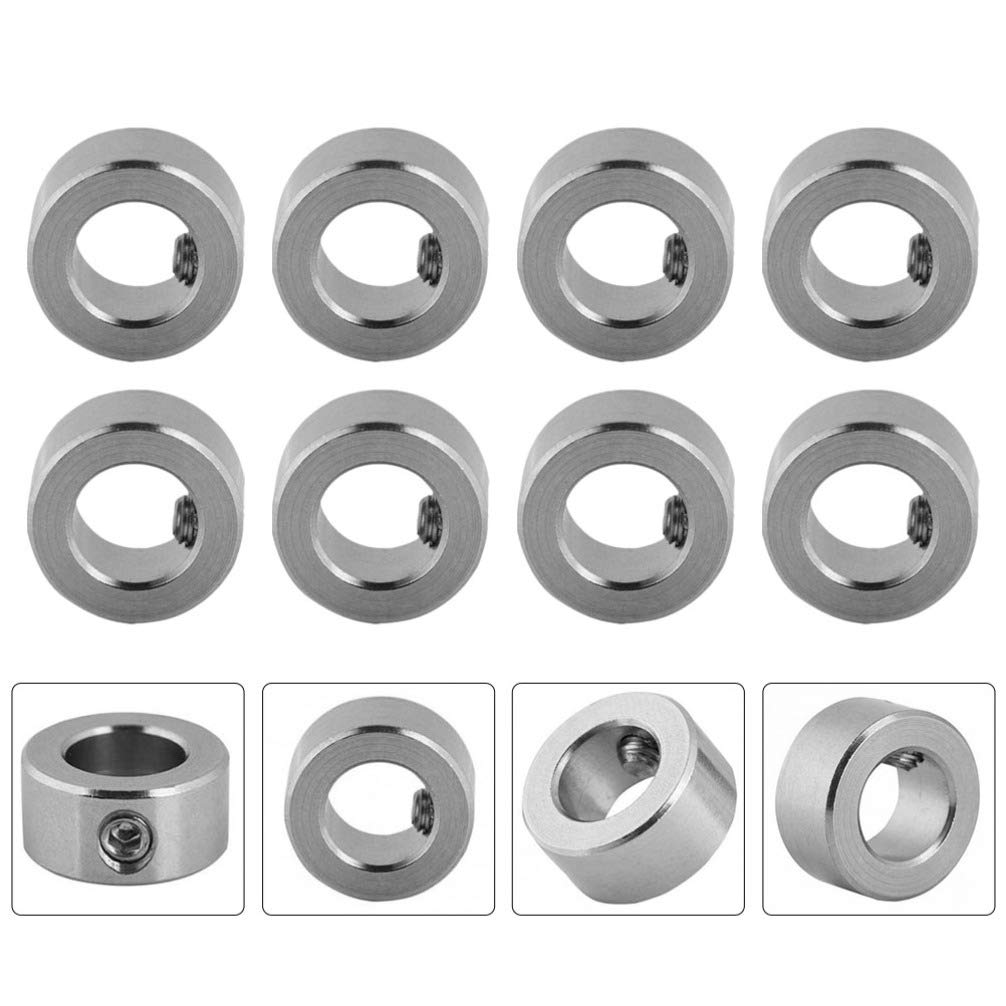 10pcs T8 Steel Nut Lock Collar Guide Screw Shaft Lock for 3D Printer Accessories | Durable Mechanic Gear Shaft Lock Ring | Perfect for 3D Printing, CNC Machines & DIY Projects
