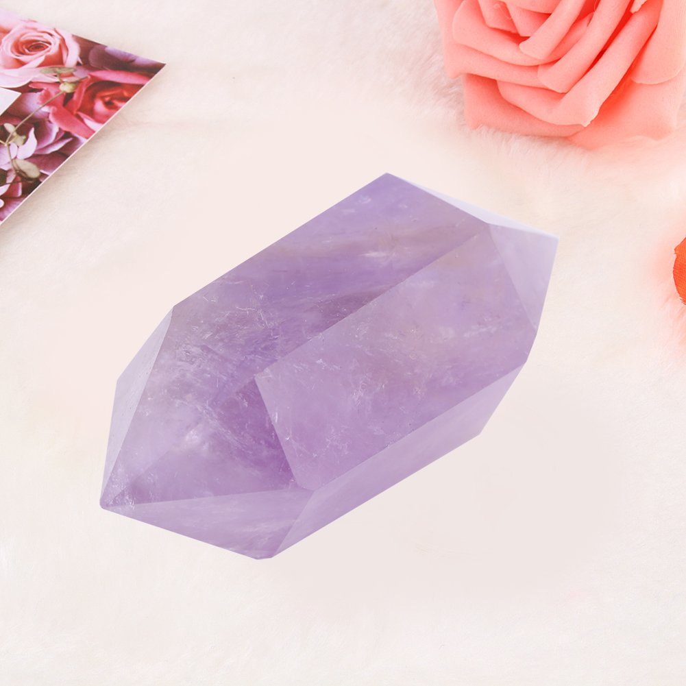Natural Amethyst Quartz Crystal Column - Healing Stone for Home Decor, Meditation & Feng Shui | Spiritual Gift & Office Desk Ornament