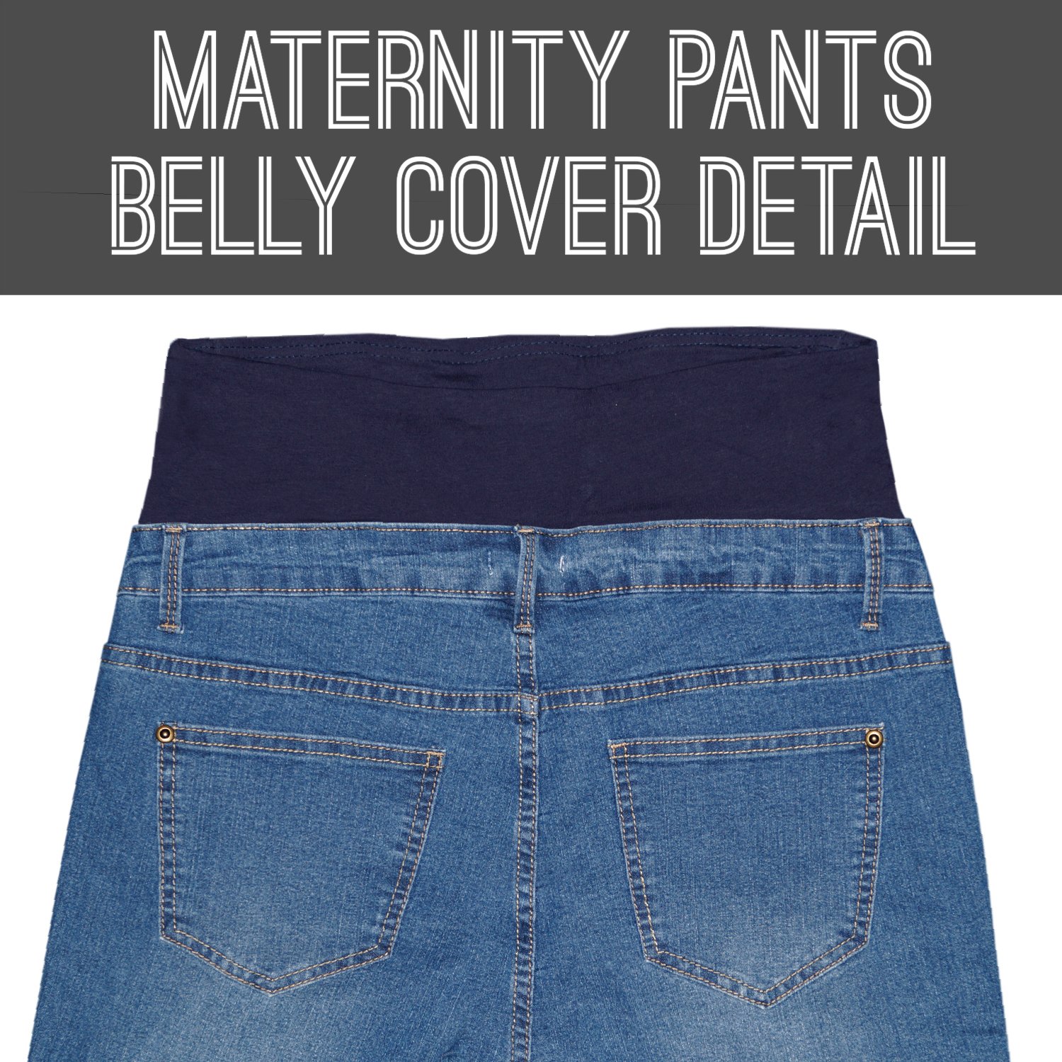 Hybrid & Company Super Comfy Stretch Women's Maternity Bootcut Jeans with Real Pockets - Perfect for Pregnancy Comfort & Everyday Wear