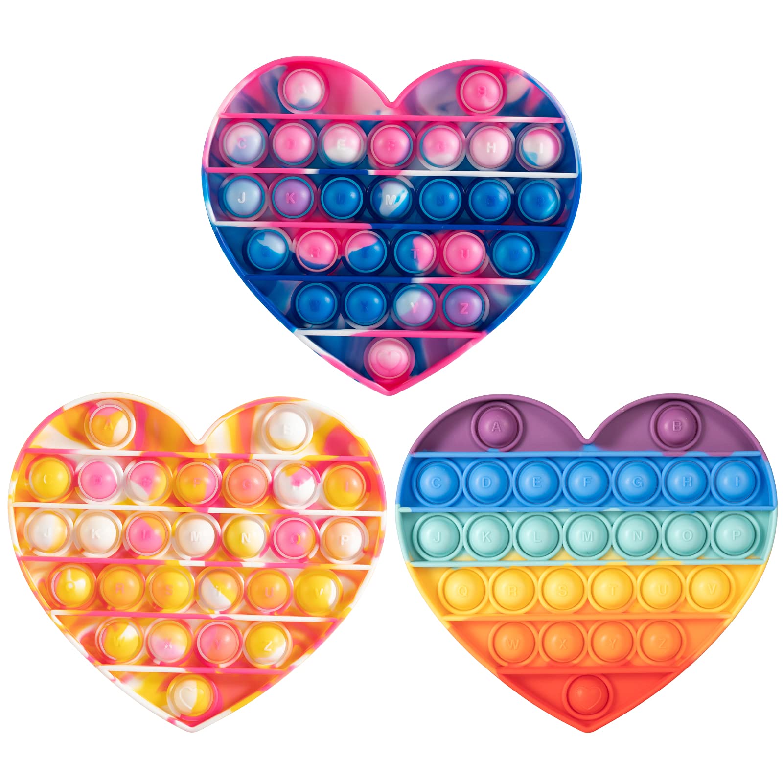 Jurnwey Pop Fidget Sensory Toy - Colorful Push Pop Bubble Stress Reliever for Autism & Special Needs - Perfect for Anxiety Relief, Classroom Focus & Office Stress Management