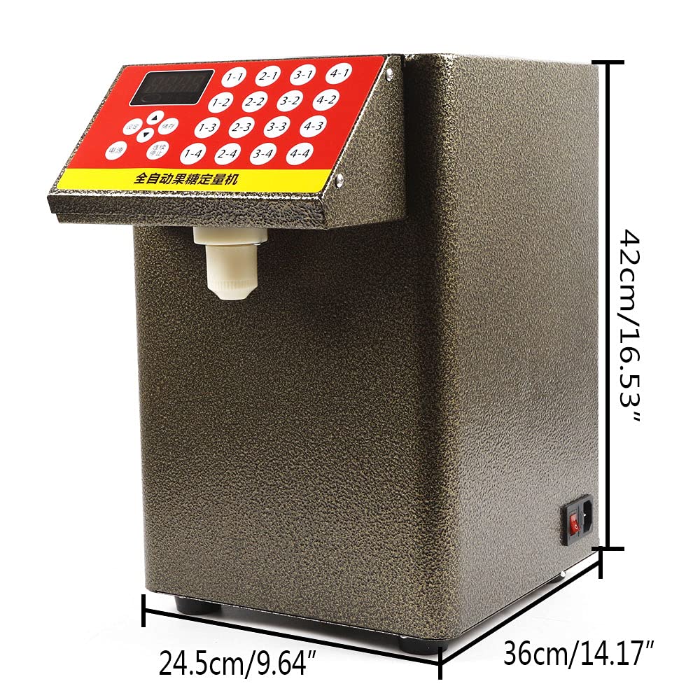 110V Commercial Bubble Tea Sugar Dispenser - Fructose Pump & Quantitative Machine for Boba Tea, Milk Tea & Coffee Shops - Perfect for Precise Sweetener Measurement in Beverage Preparation