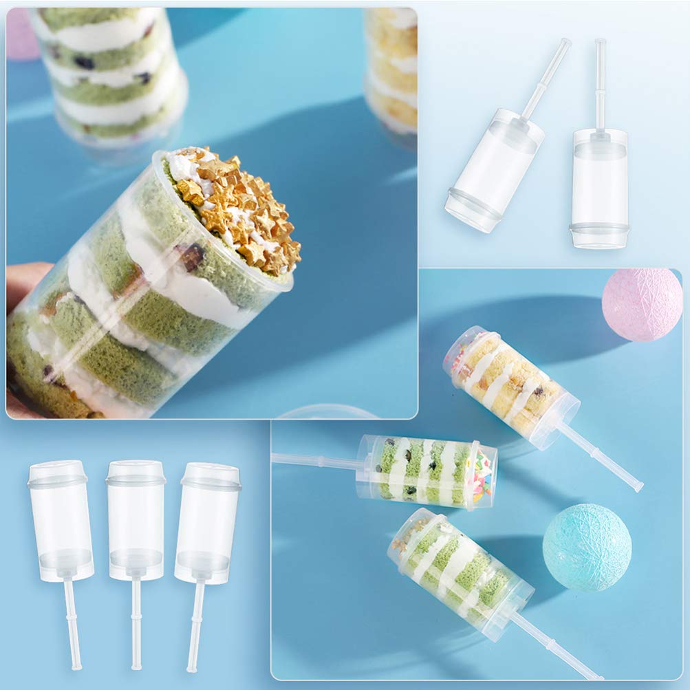 Cabilock Push Up Cake Pops Molds with Lids - Reusable Ice Cream Cone & Dessert Containers for Baking, Party Treats, and DIY Cake Pops | Perfect for Birthday Parties, Baby Showers, and Holiday Desserts