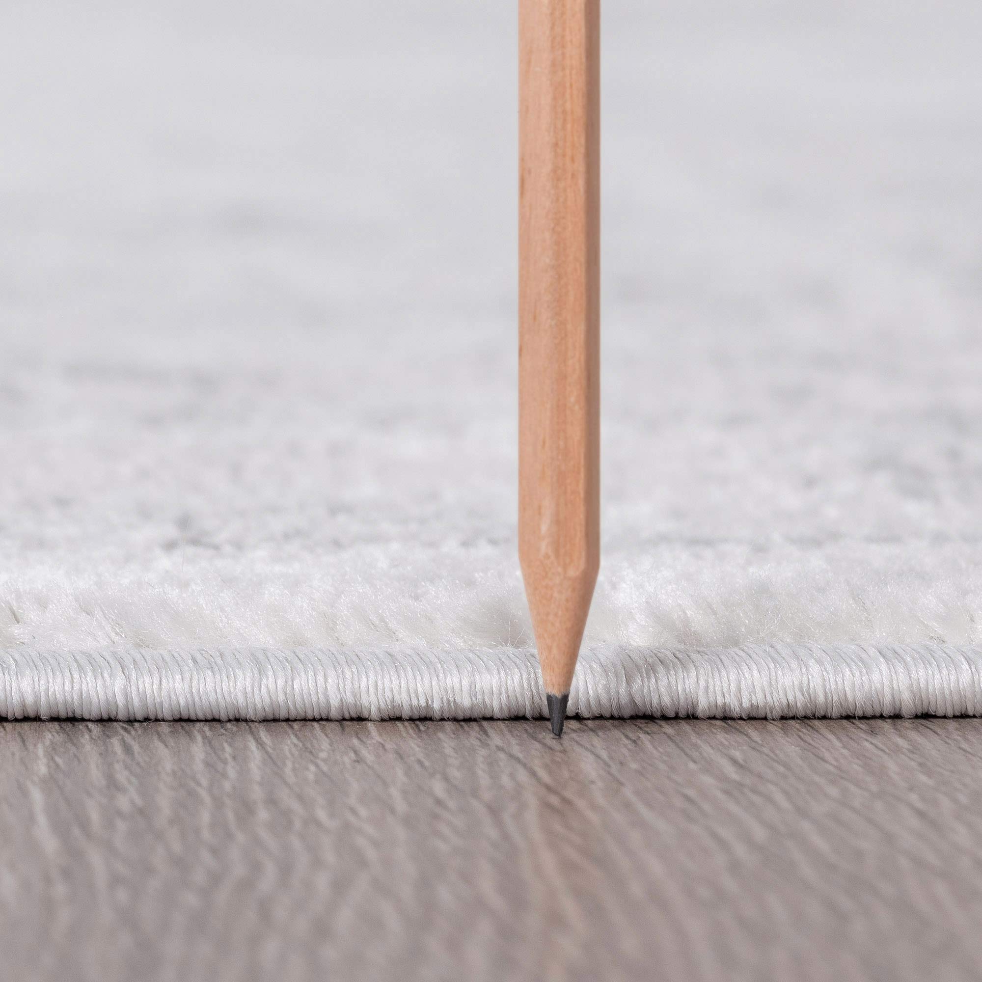 Jersey White 9x12 Area Rug - Soft Large Living Room Rug, Dining Room Carpet, Bedroom Rug, Kitchen Mat, Entryway Floor Covering - Perfect for Home Decor, Office & High Traffic Areas