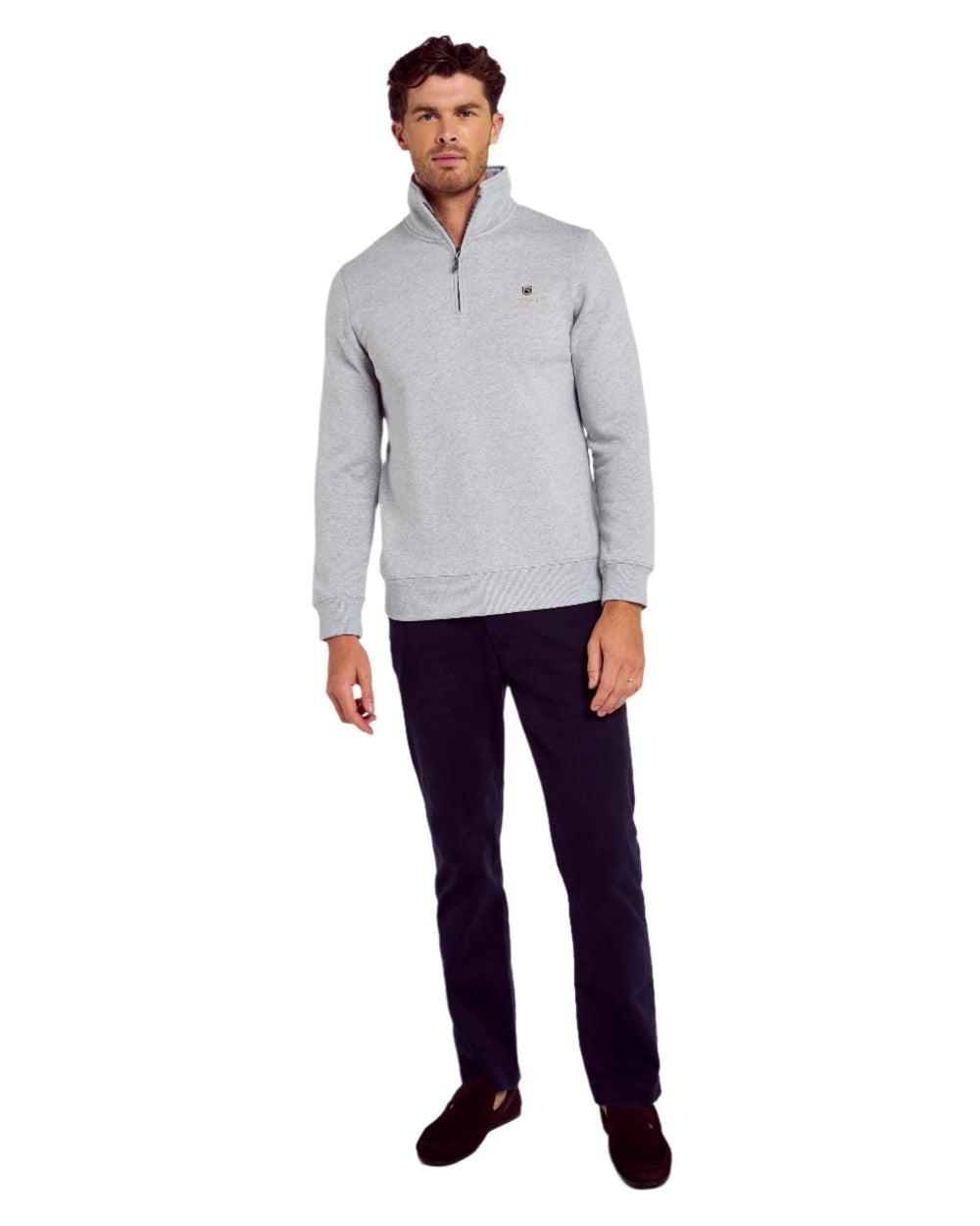 Dubarry Men's Boyce Zip Neck Sweater - Warm Winter Pullover for Outdoor Activities & Casual Wear